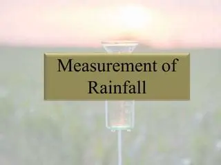 Rainfall Measurement Last Month