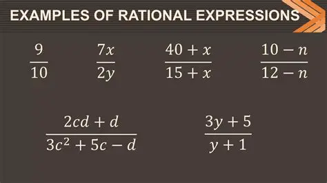 Rational Algebraic Expressions