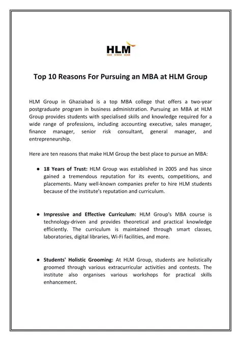 Reasons for Pursuing an MBA