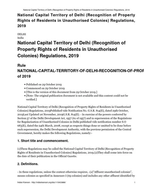 Recognition of Property Rights