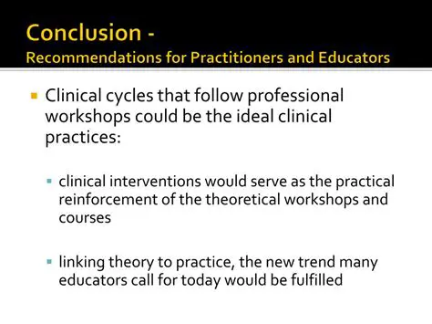Recommendations for Practitioners and Educators