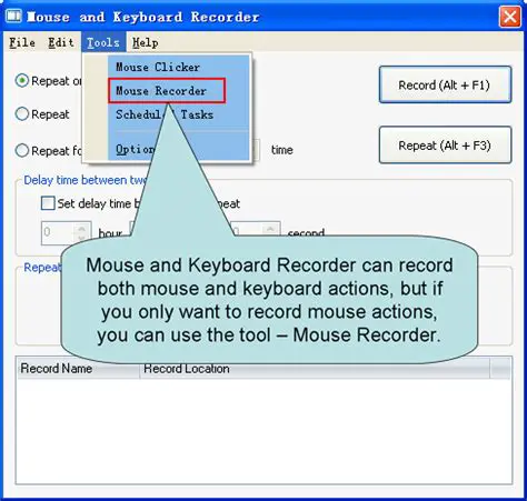 Record and Repeat All Mouse and Keyboard Actions