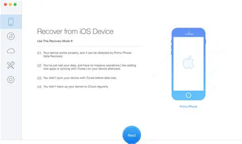 Recover directly from iOS Device