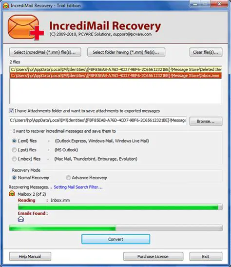 Recover Lost Emails with Quick Recovery for Incredimail