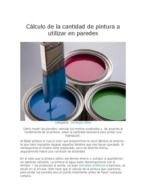 Redondeo de la Cantidad de Pintura