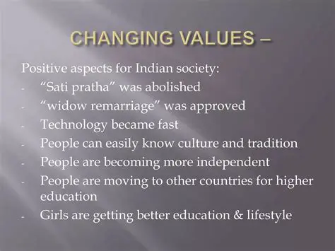 Reflecting changing values and needs