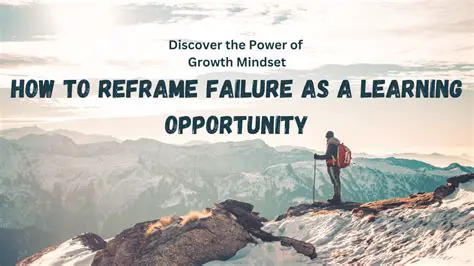 Reframe failure as a learning opportunity