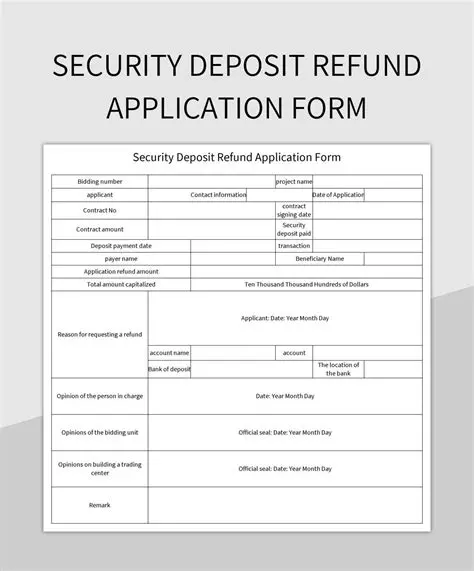 Refundable security deposit