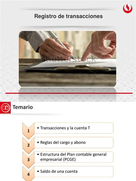 Registrar las transacciones financieras