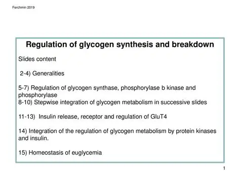 Regulation of Glycogen Synthesis and Breakdown