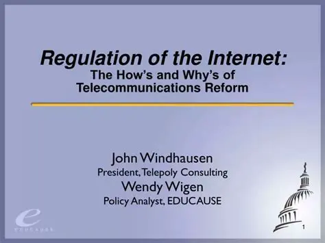 Regulation of the internet