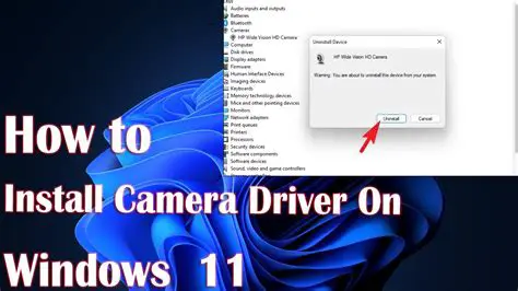 Reinstall the camera drivers