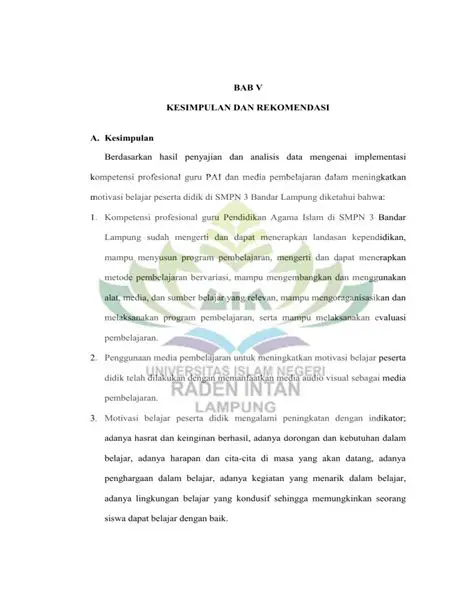 Rekomendasi dan Kesimpulan