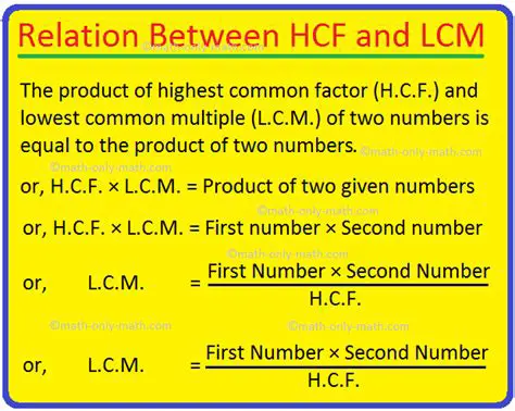 Relationship Between HCF and LCM
