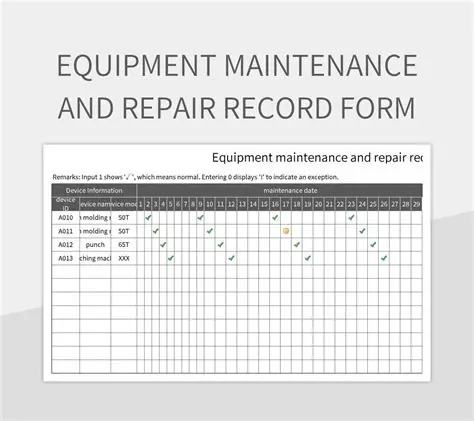 Repair and Maintenance History