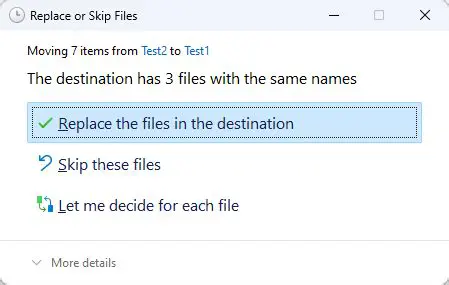 Replace the existing files