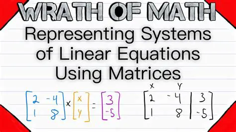 Representing Systems of Linear Equations as Matrices