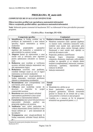 Reprezentarea Problemei Matematic