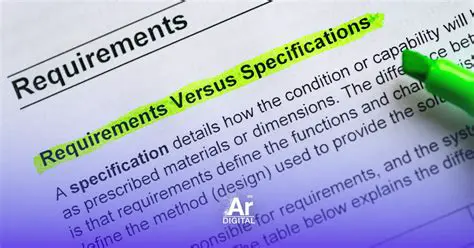 Requirements and Specifications