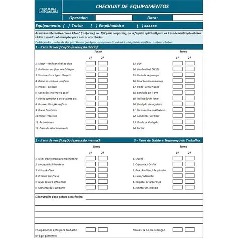 Requisitos de Equipamentos e Materiais