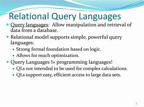 Research existing query languages