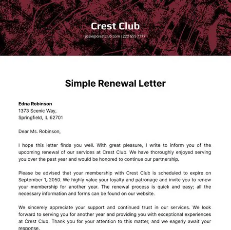 Responding to the Renewal Notice