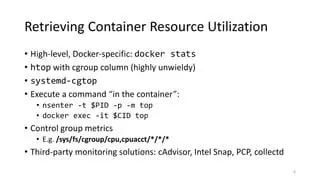 Retrieving the Specific Container