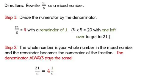Rewriting an Improper Fraction as a Mixed Number