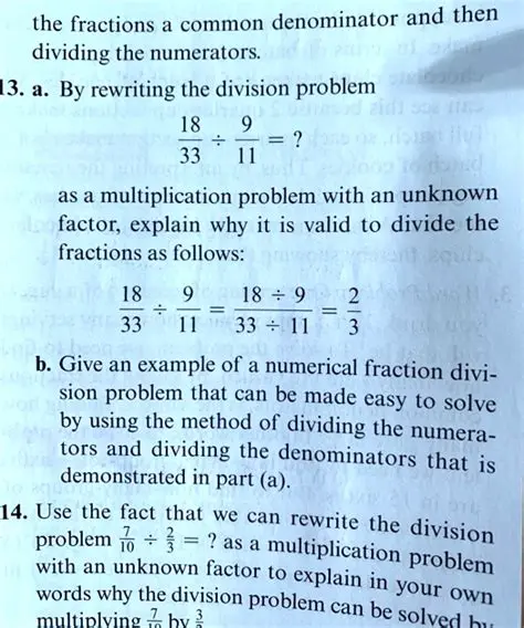 Rewriting Division of Fractions