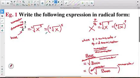 Rewriting Expressions in Radical Form