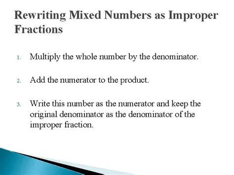 Rewriting Mixed Numbers as Whole Numbers
