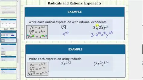 Rewriting the Expression without an Exponent or Radical