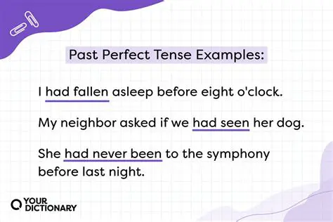 Rewriting the Sentence in Past Perfect Tense