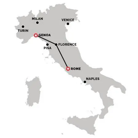 Rome to Milan to Genoa to Florence to Rome