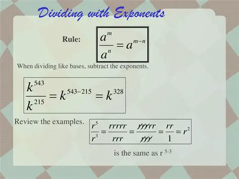 Rule of Dividing Like Bases with Exponents