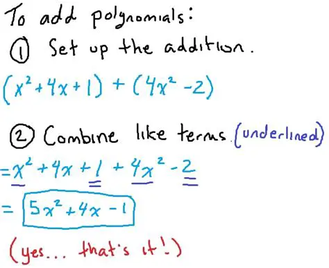 Rules for Adding Polynomials