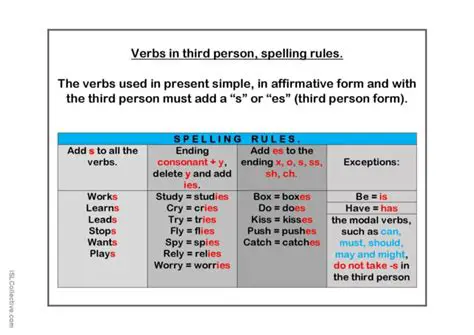 Rules for the Third Singular Person