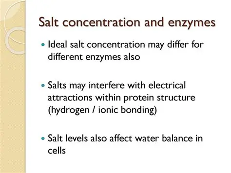 Salt Concentration Regulation of Enzymes