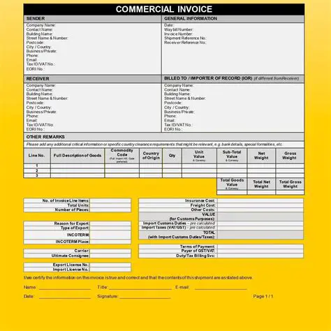 Sample Invoice and Customs Invoice Generation