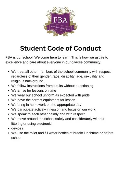 School Uniform and Code of Conduct