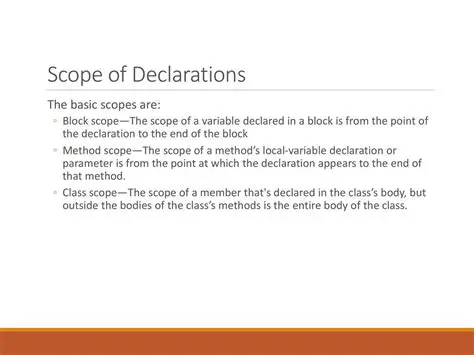 Scope of objects declared in the first clause