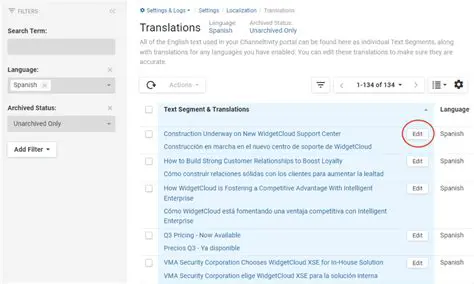 Search and translation functionality