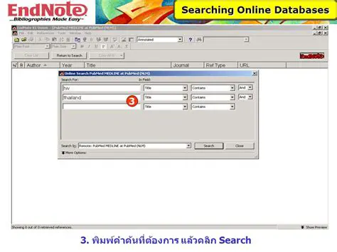 Searching online databases