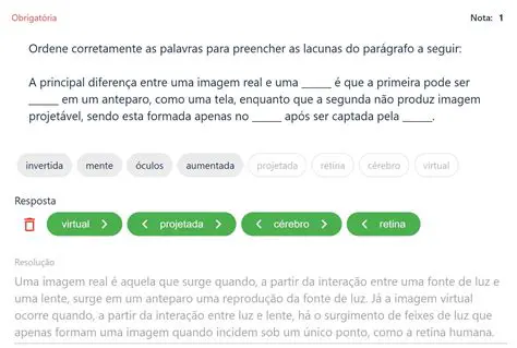 Selecione as Palavras Corretas para Preencher as Lacunas do Texto