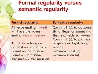 Semantic Regularity in Inflectional Morphology