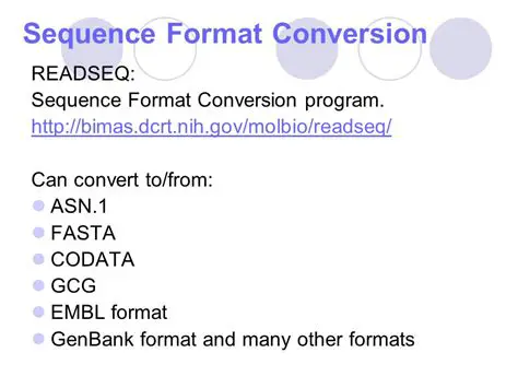 Sequence Format Conversion