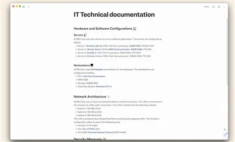 Server software documentation