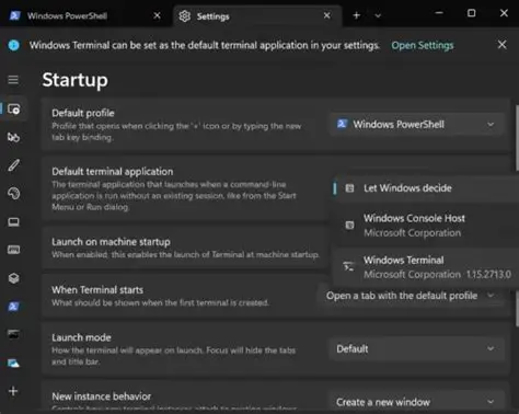 Setting a Default Terminal Application