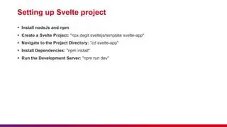 Setting Up a New Svelte Project