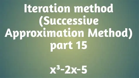 Setting Up the Successive Approximation Method